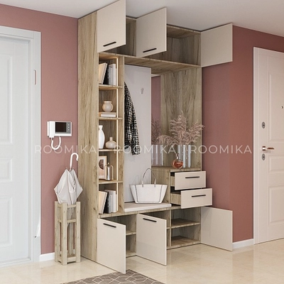 Секция с вешалкой и стеллажом L416