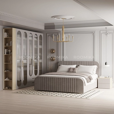 Шкафная группа Лацио фрезерованные фасады в эмали 39