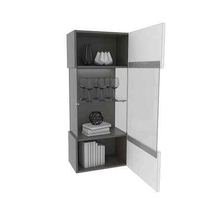 Шкаф навесной с подсветкой, фасады в эмали LE-350