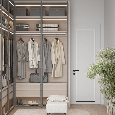 Гардеробная со стеклом №2