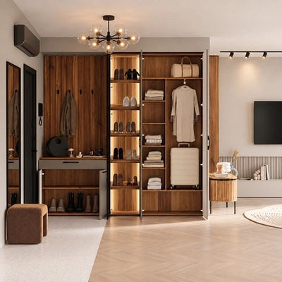 Шкаф для обуви в прихожую с подсветкой R280