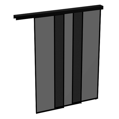 Перегородка для зонирования, стекло Титан GRACE 2