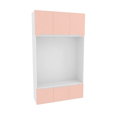 Шкаф с нишей и сидушкой, фасады в эмали LE412.44