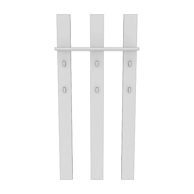 Панель широкая с полкой и крючками L100