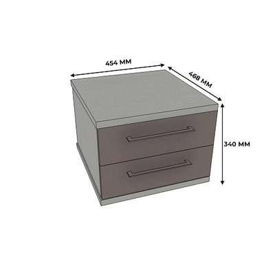 Тумба прикроватная 2 ящика, фасады МДФ CNG-701
