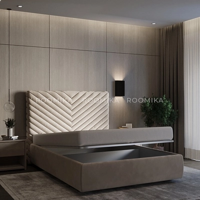 Кровать двуспальная мягкая САРА  с подъемным механизмом, 160x200