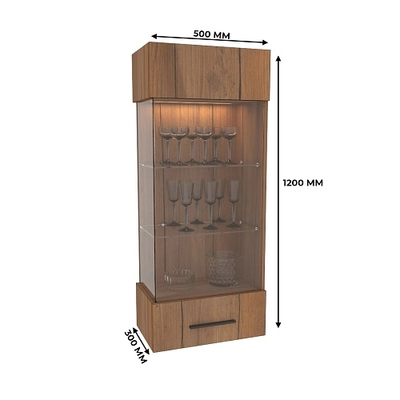 Шкаф навесной с подсветкой L360 L/R