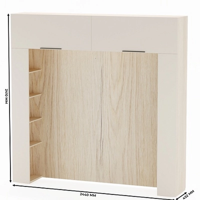 Ниша для кровати с секциями L407.44