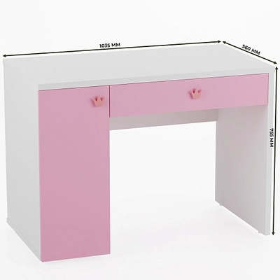 Cтол письменный с тумбой с фасадами в эмали LE717 L/R