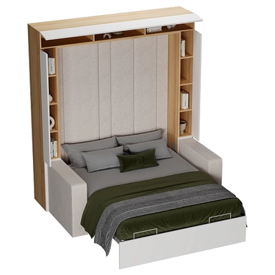 Шкаф-кровать трансформер LE950.160, фасады в эмали, 160x200