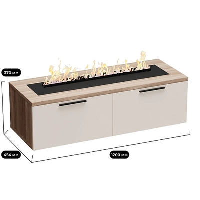 Тумба ТВ напольная с электрокамином L548.451