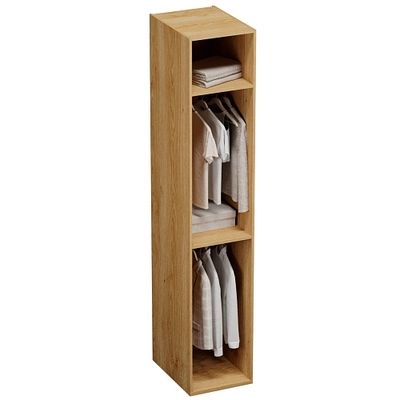 Шкаф 1 дверный узкий, фасады натуральный ротанг L220.60-1