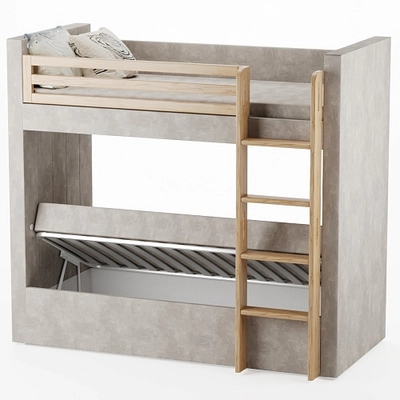 Кровать мягкая двухъярусная ДУО L/R