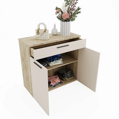 Тумба широкая 2 дверная с ящиком L876