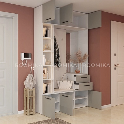 Секция с вешалкой и стеллажом L416