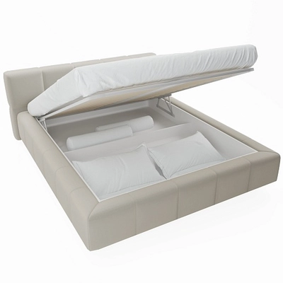 Кровать двуспальная мягкая КВАДРО-СОФТ-М  с подъемным механизмом, 160x200