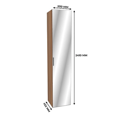 Шкаф 1 дверный широкий с зеркалом L221.44-1Z