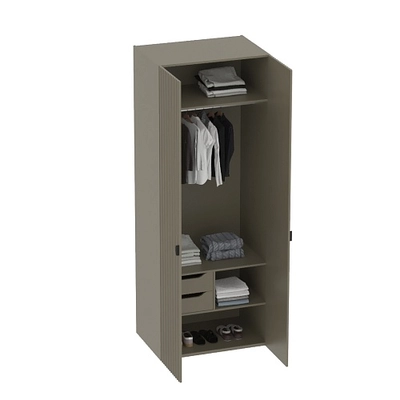 Шкаф 2 дверный, фрезерованные фасады в эмали LE210.60-2