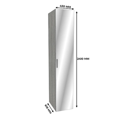 Шкаф 1 дверный узкий с зеркалом LG-220.60-4Z