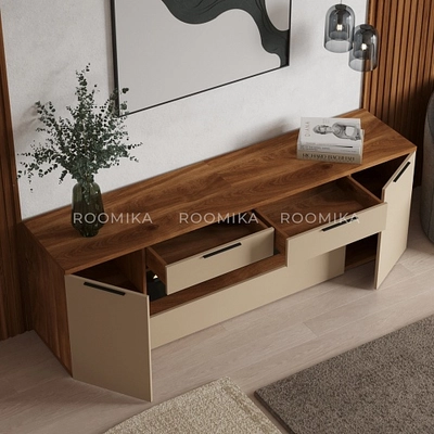 Тумба ТВ напольная с электрокамином L550.450