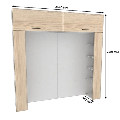 Ниша для кровати с секциями L407.44