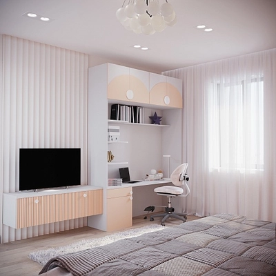 Рабочая зона для девочки в эмали