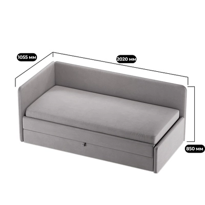 Кровать со вторым выдвижным спальным местом РУБИ М2