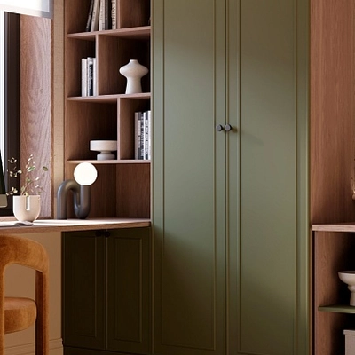 Шкаф книжный для встройки столешницы в эмали A2228.44