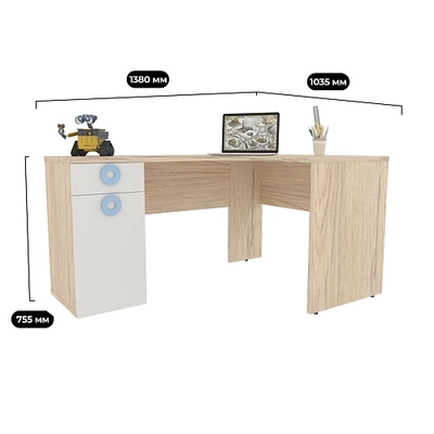 Стол угловой разносторонний L714 L/R нестандарт