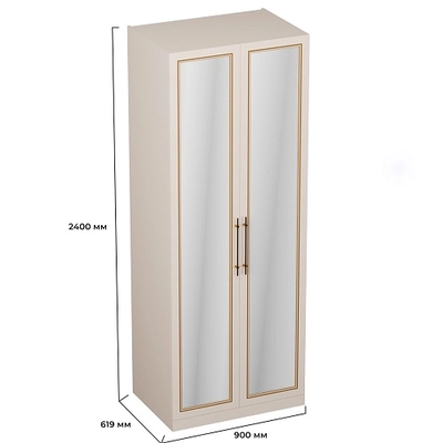 Шкаф двухдверный с зеркалом А210.60-3Z