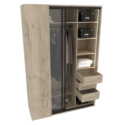 Шкаф-купе ХG161.60-1 L/R, профиль INTEGRO, стекло прозрачное, с подсветкой