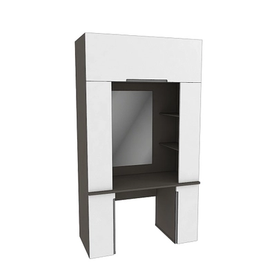 Стол туалетный с секцией и зеркалом, фасады в эмали LE404.60