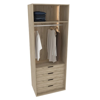 Шкаф для спальни с четырьмя ящиками и штангой с подсветкой R210.60-3