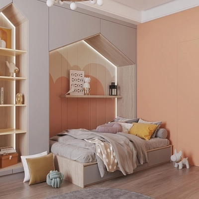 Детская с антресолью домик №1