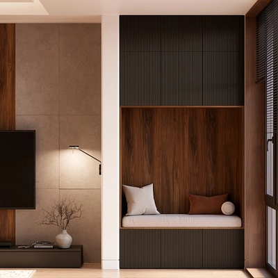 Балкон с удобной мягкой нишей и шкафом в эмали №132