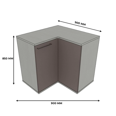 Тумба угловая, фасады МДФ CNG-709