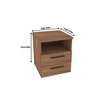 Тумба прикроватная 2 ящика L702