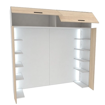 Ниша для кровати с секциями с подсветкой L407.60