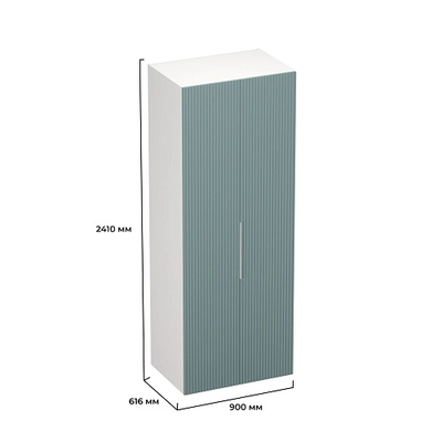 Шкаф 2 дверный, фрезерованные фасады в эмали LE210.60-3