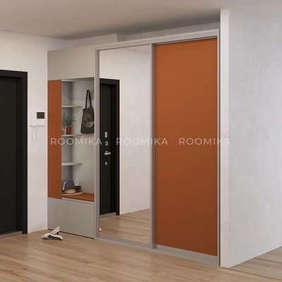 Шкаф-купе U182 тип 3 МДФ/зеркало