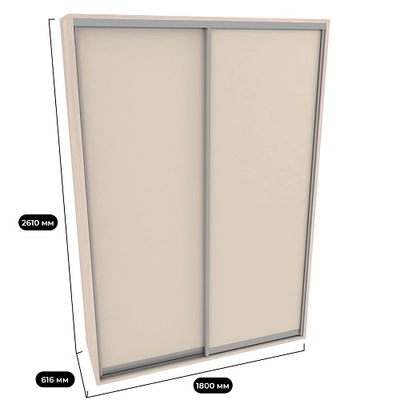 Шкаф-купе ХG186.60-1, профиль INTEGRO, фасад МДФ