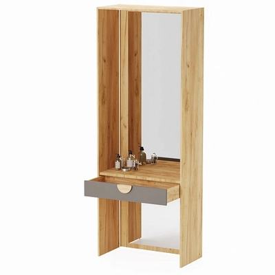 Ниша с ящиком, зеркалом и подсветкой для спальни R270.45