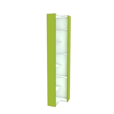 Стеллаж завершающий угловой разносторонний  с подсветкой L230.60 L/R