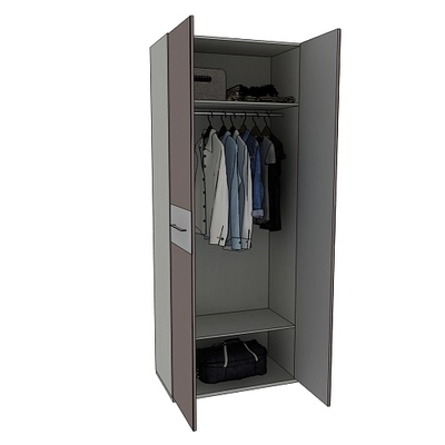 Шкаф двустворчатый со вставкой, фасады МДФ CG-210.45