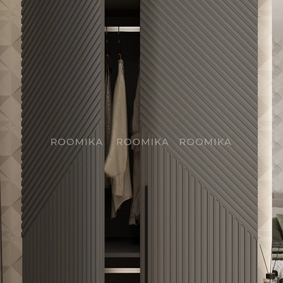 Шкафная группа Лацио фрезерованные фасады в эмали 34