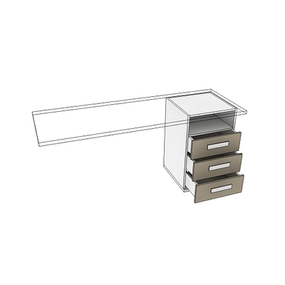 Тумба опора для стола с ящиками и нишей E705