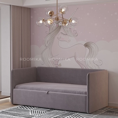 Кровать с подъемным механизмом и ящиком для белья РУБИ 1