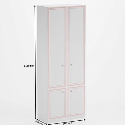 Шкаф двухдверный с перемычкой А210.44-4Р