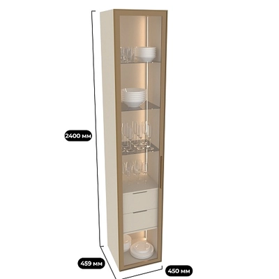 Шкаф со встроенными ящиками с подсветкой R221.1