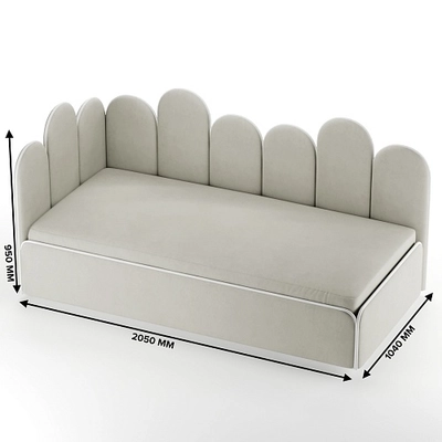 Мягкая кровать-диван КИПРОС с подъемным механизмом, 90x190